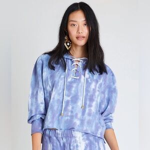 LoveShackFancy Bevon Hoodie in Mood Indigo
